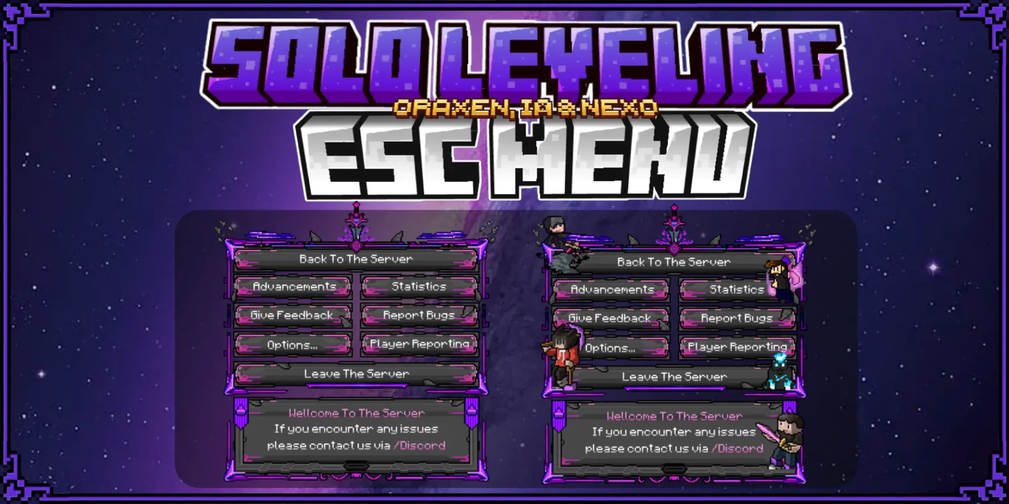 Solo Leveling ESC Menu | Oraxen, IA & Nexo